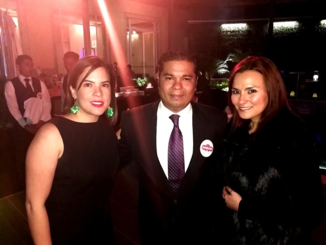 Erica Corleto, Otho Pavón y Cristina Morataya.