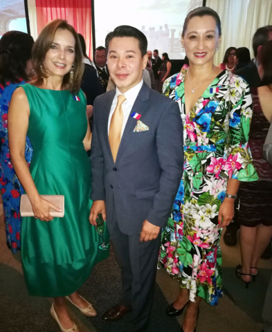 Mary Pierrefeu, Carlos Maradiaga y Marisol Pierrefeu.