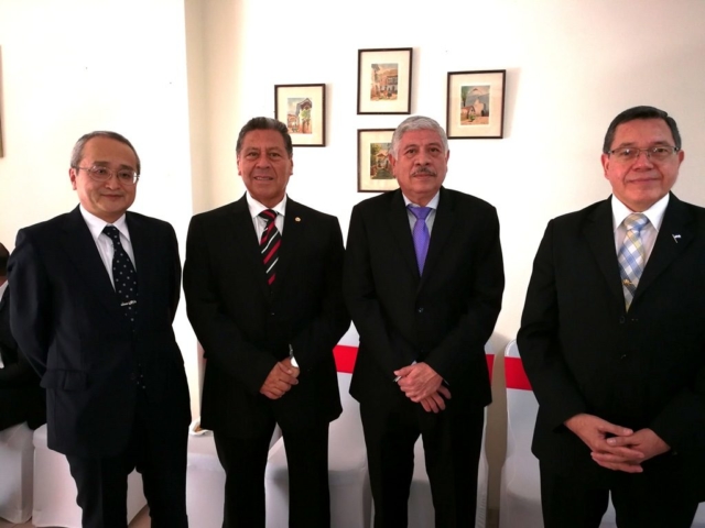 Norio Fukuta, Tulio Alberto Mundaca , Juan Ramón Gámez  y José Issas Barahona.