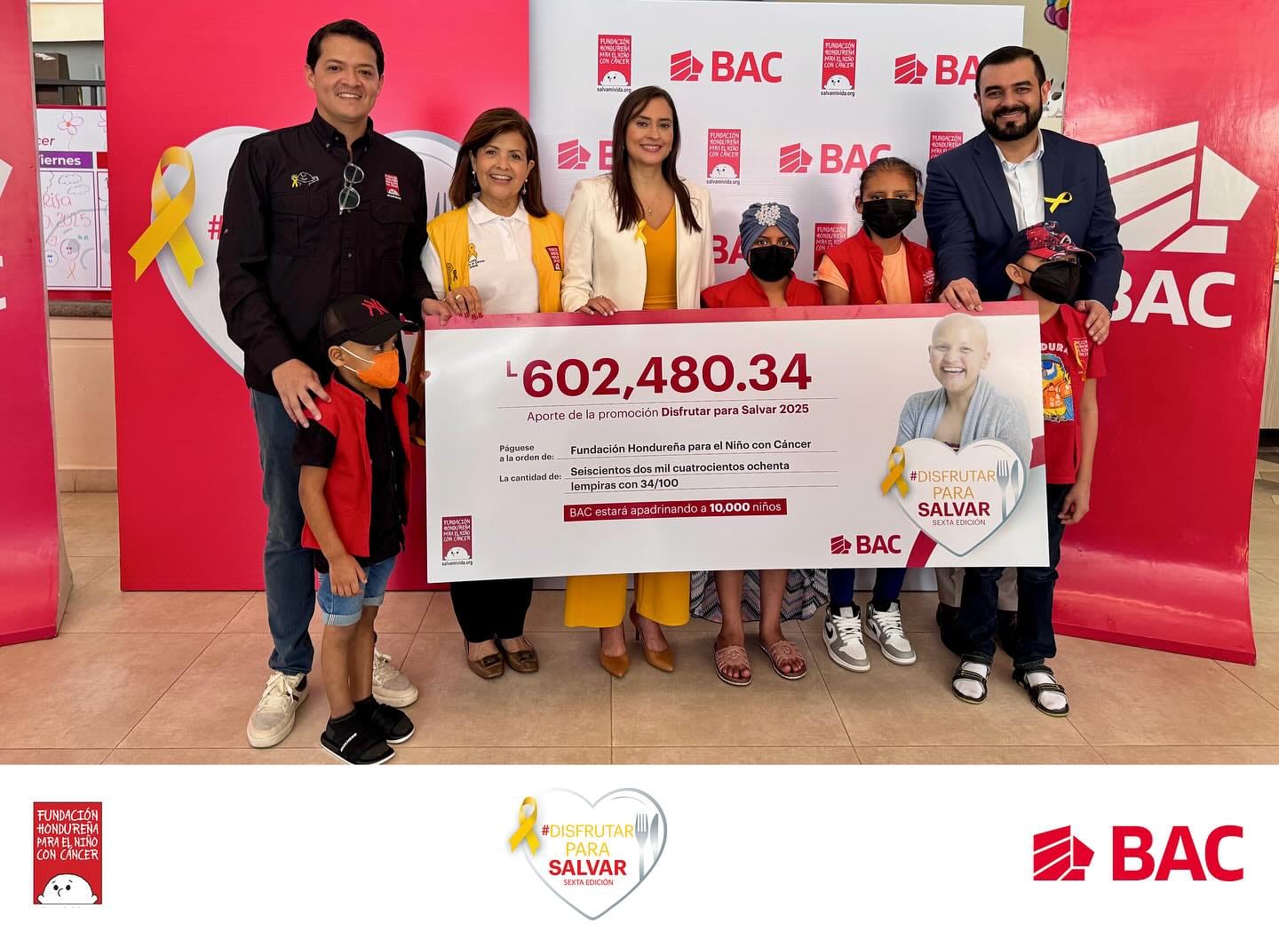 Representantes de la Fundación Ejecutivos de BAC Honduras